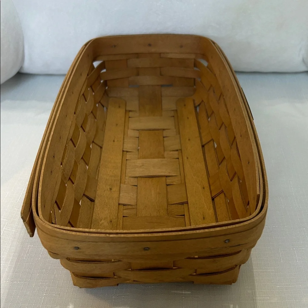 Longaberger Brown Woven Mail Basket - Picture 5 of 11